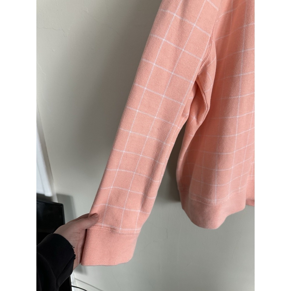 SET OF 2 Lands End Pullover Mens 2XL Blue Pink Plaid Sweater Quarter 1/4 Zip - Picture 4 of 16